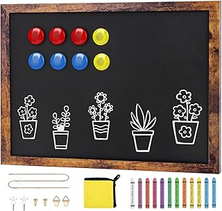 Magnetic Chalkboard, 12x16 Inches Blackboard for Wall, Black Dry Erase Board for School, Office, Home, Bar and Restaurant Menu