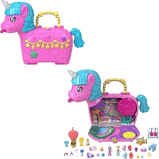 Unicorn Partilandia Pinata Pencil Case with 2 Mini Dolls & 25 Party Themed Accessories, Toy +4 Years (HYD96)