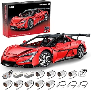 Master Yangwang U9 Super Car Brick Set, C64011W 1:8 Sports Car Building Block Kit with U-Turn Function, Dancing Building Block Model for Adults Collectors (3671PCS)