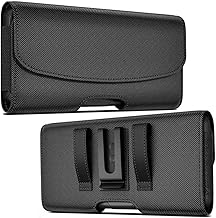 DeBin Belt Case for Galaxy S25+ S24+ Plus, 5G S24 FE S23+ S22+ S21+ S20+ S10+ A15 A25 A54 A53 A52 A20 Cell Phone Belt Holster with Belt Clip Carry Pouch Holder (Fits Samsung Phone with Case on)