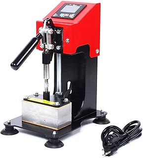Manual Heat Press Machine Dual Heating Plates High Pressure Hot Press Stamping Machine 900W Hot Embossing Machine 0~400℉ for PU Leather, Plastic Particles, Dried Flower and Plant