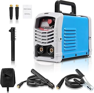 Mini Welder Machine 110V,Stick Welder,ARC Welder Machine,Portable Welding Machine with IGBT Inverter Technology,Hot Start,Digital Display Work Welding Electrode Holder Household Use Blue