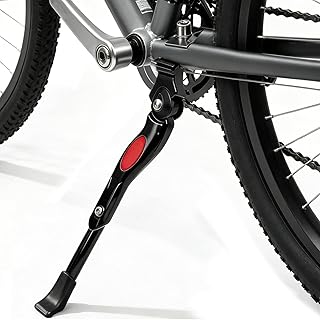 Bike Kickstand for 22"-26", Third Generation Adjustable Bike Stand for Adult & Kid with Non-Slip Foot & Upgraded Durable Aluminum Alloy Material Bicycle Stand for Mountain, Road and BMX