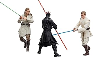 The Black Series Qui-Gon Jinn, Darth Maul, OBI-Wan Kenobi The Phantom Menace 6 Inch Action Figures