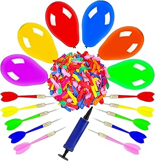 OOTSR Dart Balloon Game Set Includes 500 Balloons & 10 Darts Plus Pump - Exciting Outdoor Game for Adults, Best Carnival, Birthday Party & Backyard Fun