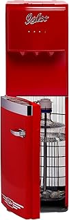 Igloo Retro Bottom Water Dispenser– Water Cooler Dispenser with Hot, Cold & Room Temperature Settings- Electric Water Dispenser Fits 3 & 5 Gallon Jugs with Child Safety Lock for Home & Office Use– Red