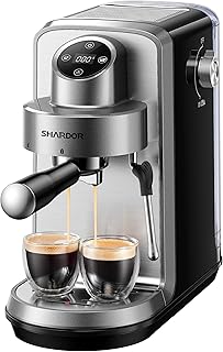 20 Bar Espresso Machine, Touchscreen Expresso Coffee Machines with Steam Milk Frother for Home, Espresso Coffee Maker for Cappuccino, Latte, 40oz Removable Water Tank, Silver & Black
