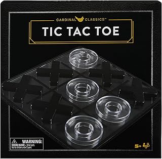 Spin Master Games, Cardinal Classics Tic Tac Toe, Classic Board Game, Modern Coffee Table Décor, 2 Players, for Ages 5 & Up