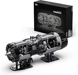Turbofan Engine Building Set, Engineering Challenge Model for Adult Collectors, Physical Science Project and Display Piece (2,216 PCS, NF10317)
