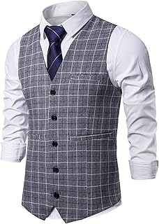 Mens Formal Suit Vest Business Dress Vest for Suit or Tuxedo