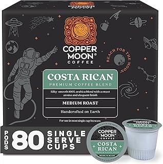 Single Serve Coffee Pods For Keurig K-Cup Brewers, Medium Roast, Costa Rican Blend, 80 Count