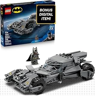 DC Batman: Batman v Superman Batmobile Building Blocks Set - Super Hero Toy for Kids, Boys & Girls, Ages 9+ - with Armored Minifigure & Golden Coin - Gift Idea for Birthdays - 76331