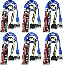 GPU Riser for Ethereum Mining Rigs, PCIE Risers for ETH Mining Rigs, 6PCS Black