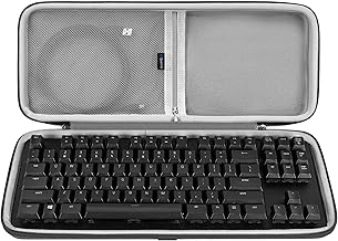 Geekria TKL Keyboard Case, Compatible with Razer BlackWidow Lite TKL, Keychron K8 / K8 Pro, SteelSeries New Apex 9TKL / Apex ProTKL Gen 3 Hard Shell Travel Carrying Bag (Slim)
