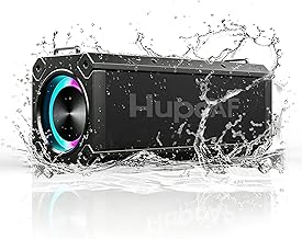 Speaker Bluetooth Wireless, 120W(Peak) Loud Outdoor Speaker with Deep Bass, IPX7 Waterproof, 20000mAh Power Bank/TWS/Portable Strap/EQ/Lightshow, Portable Speaker for Party/Camping/Beach/Garage