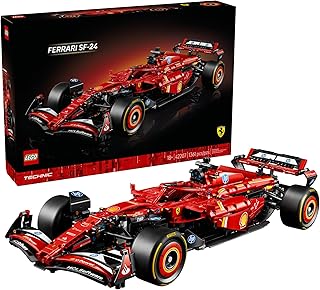 Technic Ferrari SF-24 F1 Model Car Kit - Building Set for Adults, Ages 18+ with Realistic Features - Ferrari DIY Craft for Display - Gift Idea for F1 Fans - 42207