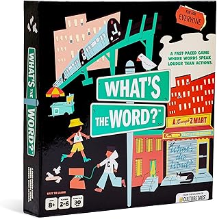 #CultureTags What's The Word, Party Board Game for Anyone Who Loves a Good Brain Teaser, 2-6 Players, Ages 8+ Years, 30-Minute Game Play, CB Games
