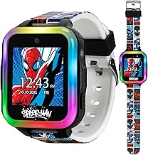 Marvel Spider-Man Kids Smart Watch with Touchscreen Camera Games Voice Recorder Flashing Bezel Alarm Stopwatch Step Counter Printed Silicone Band Fits Wrist Sizes 5.5” to 8”