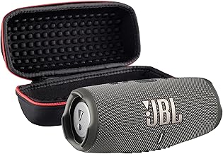 Charge 5 Wireless Bluetooth Speaker (Grey) | Rugged IP67 Waterproof Outdoor Audio with Deep Bass & 20H Playtime | Includes Protective Travel Case for Beach, Hiking, Camping, and More