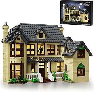 Horror House Building Block Set, Scary Movie Haunted House Model Compatible with Lego Horror House Building Toy, Halloween Decoration Gift for Man, Woman or Horror Film Fans 18+(1275Pcs)