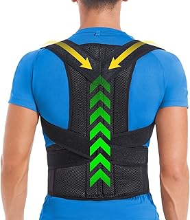 DIANMEI Back Brace Posture Corrector for Women and Men, Back Braces for Upper and Lower Back Pain Relief, Adjustable and Fully Back Support Improve Posture and Lumbar Support(M, 30"-35.5" Waist)