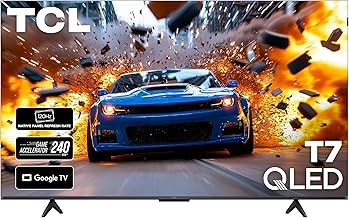 TCL 55 Inch Class T7 Series | 4K QLED HDR | 55T7, 2025 Model | 120HZ Refresh Rate High Brightness Smart Google TV Dolby Atmos Audio | Voice Remote Alexa Gaming Streaming Television