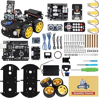 UNO R3 Smart Robot Car Kit V4 for Arduino Robotics for Kids Ages 8-12 12-16 STEM Science Kits Coding Gifts for 8 9 10 11 12 13 14 15 16 Year Old Boys Girls Teens Cool Engineering Building Toys