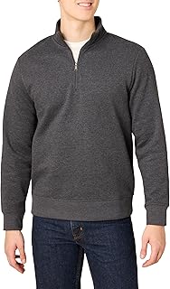 Men's Long-Sleeve Quarter-Zip Pullover Fleece Sweatshirt