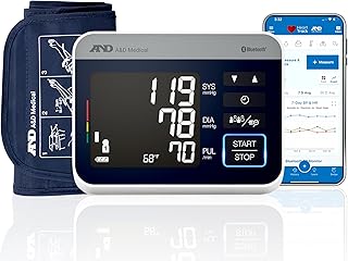 Precision Check Pro Blood Pressure Monitor for Home Use with Bluetooth UA-910BLE - Wide Range Cuff (8.6-16.5" / 22-42cm), 4 Users, iOS & Android Compatible, AC Adapter & Carrying Case