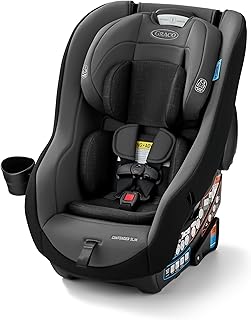 Graco Contender Slim Convertible Car Seat, West Point, Lightweight Travel Car Seat with Compact, Space-Saving Design, Rear-Facing 5–40 lbs, Forward-Facing 26.5–65 lbs, Easy to Transfer, FAA Approved