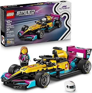 Speed Champions F1 ACADEMY Race Car Building Toy - Pretend Play Racing Vehicle W/ F1 ACADEMY Minifigure - Play & Display Toy Car for Boys & Girls, Ages 10+ - Gift Idea for Birthdays - 77258