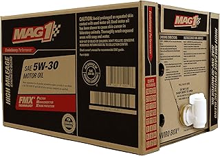 Mag 1 65451 High Mileage Synthetic Blend SAE 5W-30 Motor Oil - 6 Gallon Enviro Box