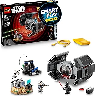 Star Wars SMART Play: Darth Vader’s TIE Fighter Interactive Building Toy - All-in-One Set - Reacts to How You Move and Play with a SMART Brick - Gift for Boys, Girls and Kids Ages 8+ - 75421