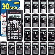 30 Pack Scientific Calculators, 2-Line Large Screen Display 240 Functions Scientific Calculators for Students, Math Algebra Fraction Calculator for High School College School