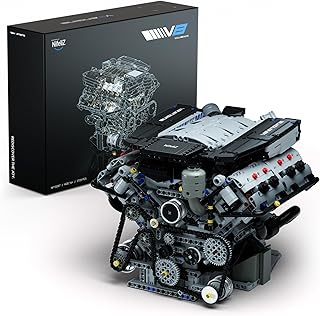 V8 Engine Building Set, Exclusive Advanced Collector's Engine Model, Physical Science Experiment Toy for Adults, Home or Office Décor (2725 PCS, NF10287)