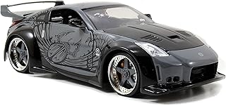 Toys Fast & Furious 1:24 D.K.'s Nissan 350Z Die-cast Car, toys for kids and adults, Grey and Black (97172)