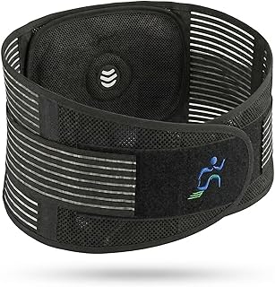 BioBrace™ Lumbar Corset Back Brace with Far Infrared Bio-Ceramic Material – Adjustable Lower Back Support with Hot & Cold Gel Pack for Lumbar Stability, Pain Relief & Recovery (Small)