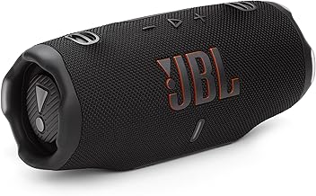 Charge 6 - Portable Waterproof & Drop-Proof Bluetooth Speaker, Bold JBL Pro Sound with AI Sound Boost, 28Hrs of Playtime, Built-in powerbank & Comes with a Sturdy/Removable Carrying Strap (Black)