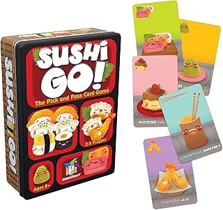 Sushi Go - The Pick and Pass family Card Game from Gamewright, great for 2-5 players aged 8 and up