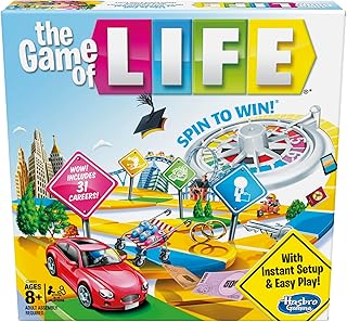 The Game of Life Board Game, Family Games for Kids Ages 8+, Includes 31 Careers, Family Board Games for 2-4 Players, (Amazon Exclusive)