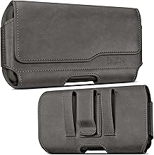 DeBin Case for Galaxy A15 A25 A35 A54 5G A53 A52 A51 A50 A20 Note 20 10+ Note 9 8 XCover Pro S24 FE S23 FE Cell Phone Belt Holder Holster Clip Pouch Cover (Fits Samsung with Otterbox Case) Pewter