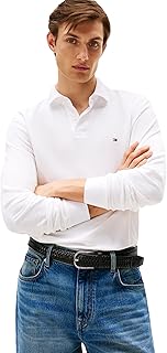 Men's Long Sleeve Polo Shirts in Regular Fit with Stretch and Organic Pique Cotton