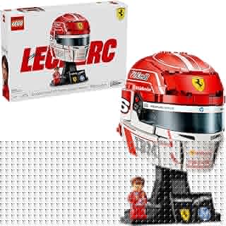 Editions Scuderia Ferrari HP Charles Leclerc Helmet - Building Set for Teens, Ages 14+ - Collectible F1 Display - Bedroom or Home Office Decor - Gift for Formula 1 Fans - 43014