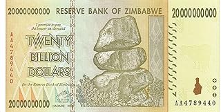 2008 I Zimbabwe 20 Billion Dollars Novelty No Value African Bill For Collectors. 20 Billion Graded By Seller. Circulated Condition