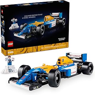 Icons Williams Racing FW14B & Nigel Mansell F1 Model Car Kit - Building Set for Adults, Ages 18+ - F1 DIY Craft for Display - Gifts for Birthdays - 10353