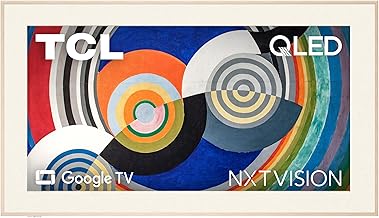TCL 55 Inch Class NXTVISION Series Picture Frame Canvas Art TV | 55A300W, 2024 Model | QLED 4K HDR Smart Google TV | 120HZ Dolby Atmos Audio | Voice Remote Alexa Google Apple Streaming Television