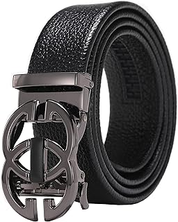 Men's Classic Fashion Automatic Buckle Design Leather Belt Business Belt