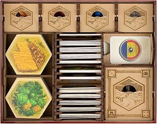 Organizer Compatible with Catan Board Game and Cities and Knights, Seafarers Expansions, Storage Insert, Accessories Upgrade
