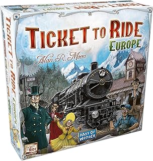 Ticket to Ride Europe Board Game - Embark on a Railway Adventure Across the Continent! Fun Family Strategy Game for Kids & Adults, Ages 8+, 2-5 Players, 30-60 Min Playtime