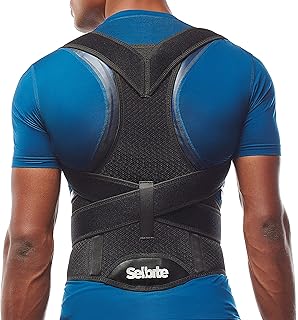 Selbite Posture Corrector for Men and Women - Back Brace for Upper and Lower Body Support - Adjustable Straightener with Pain Relief and Muscle Memory (X-Small)